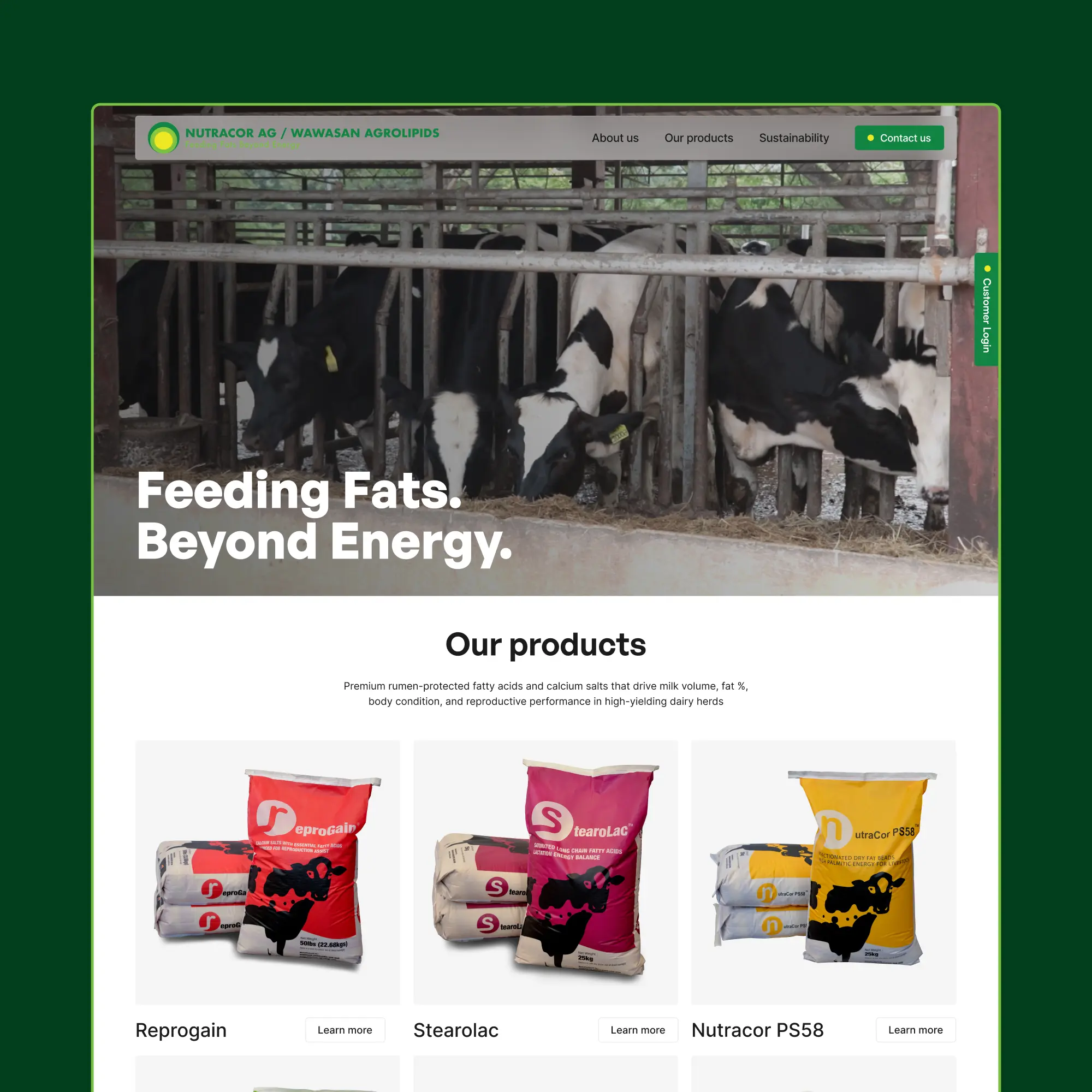 Nutracor Malaysia agribusiness website designed by FITB Digital Agency